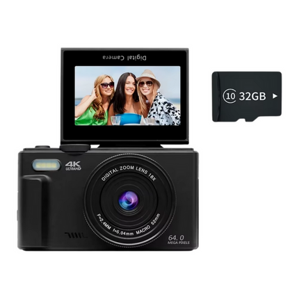 Ultra Clear 4K Mirrorless Camera with 18x Optical Zoom & Wireless Sharing – Compact Vlogging Camera