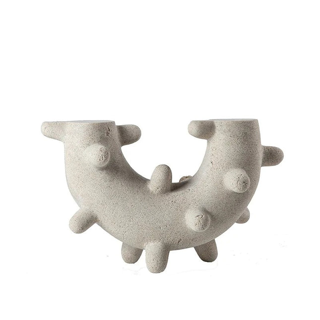Resin Coastal Sea Cucumber Sculpture for Tabletop Ocean Décor