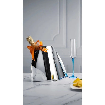 Stainless Steel Ice Bucket and Vase with Mirror Finish for Dining and Entertaining