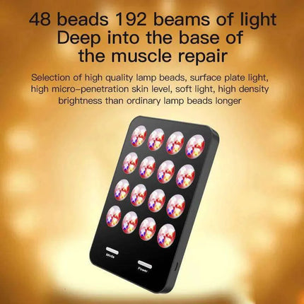 Portable LED Light Relaxation Device 64 LEDs Red Blue Yellow Modes USB-C Rechargeable