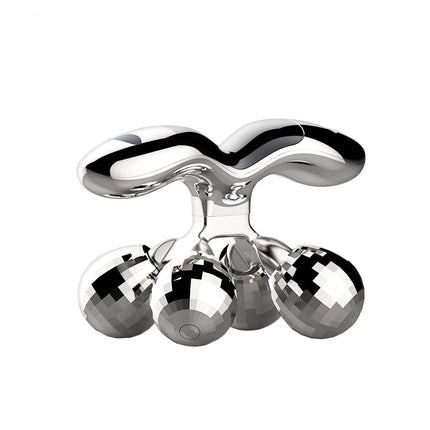 Facial 4-Roller Microcurrent Massager for Skin Firming and Rejuvenation
