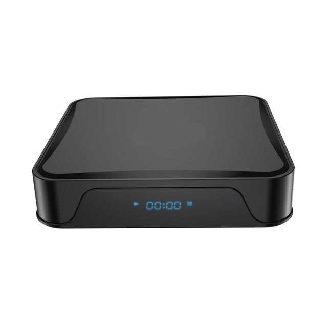 High Speed 8K Android 12 TV Box with Quad Core Processor and Dual Band WiFi Black