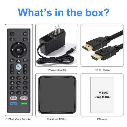 High Speed 8K Android 12 TV Box with Quad Core Processor and Dual Band WiFi Black