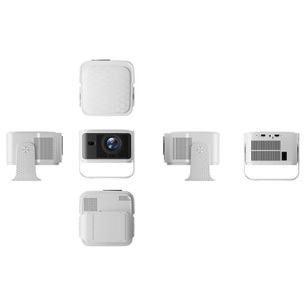 Full HD 1080p Android Projector 650 ANSI Brightness WiFi 6 & Bluetooth 5.4 White