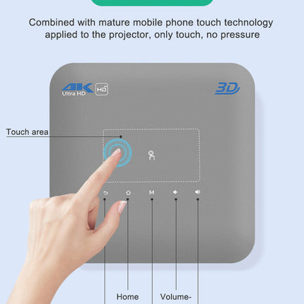 Compact 1080P DLP Projector with Auto Focus, WiFi, and Android Smart System