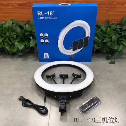 54cm LED Ring Light with Adjustable Brightness & Color Temperature, Stand, Remote, and Carry Bag