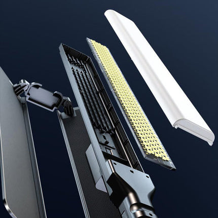 Cordless RGB LED Video Light Wand 62cm with Barn Doors, APP & Remote Control, 2700–7500K Adjustable