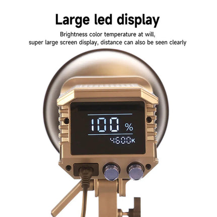 Studio RGB Video Light 100W with Remote, Reflector and LCD Display – Adjustable 2700–6500K Lighting