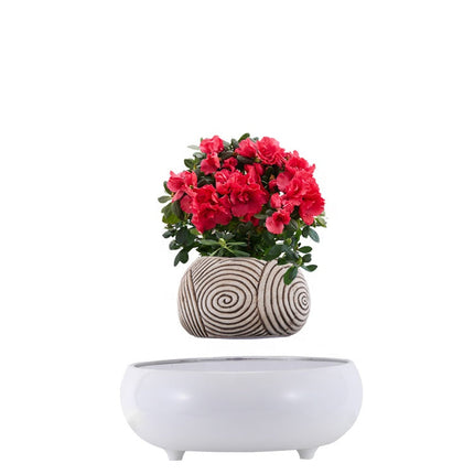 Magnetic Levitating Ceramic Flower Pot – Modern Floating Planter for Home & Office Décor