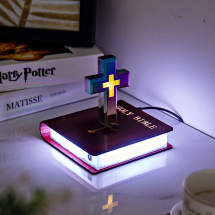 Floating LED Cross Lamp with Touch Sensor | Modern Faith-Inspired Home Décor Light
