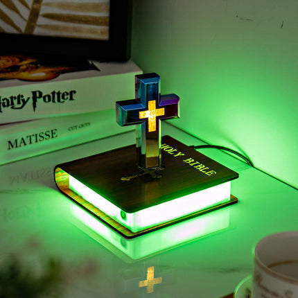 Floating LED Cross Lamp with Touch Sensor | Modern Faith-Inspired Home Décor Light