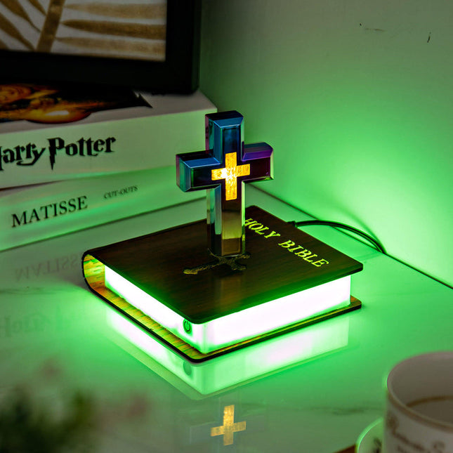 Floating LED Cross Lamp with Touch Sensor | Modern Faith-Inspired Home Décor Light