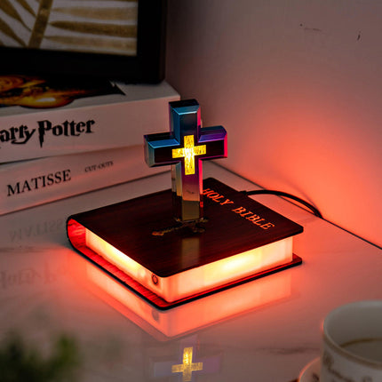 Floating LED Cross Lamp with Touch Sensor | Modern Faith-Inspired Home Décor Light