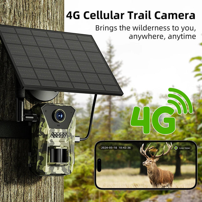 Waterproof 4G Trail Camera Wide Angle 140 Degree Lens Night Vision