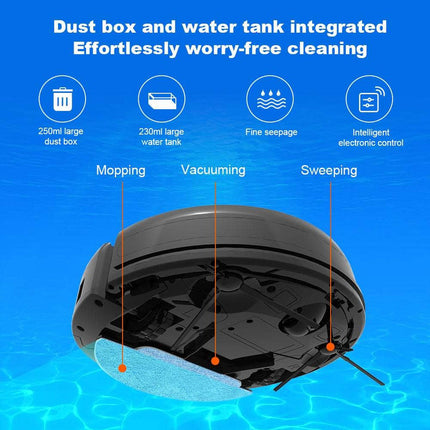 Cordless Smart Robot Vacuum Cleaner with Real-Time 2D Map, HEPA Filtration, Wet & Dry Cleaning – Black