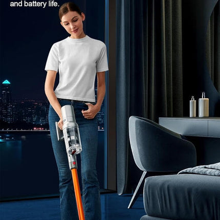 High-Power Cordless Stick Vacuum Cleaner with Touch Control, LED Floor Light, 0.8L Dust Tank, and HEPA Filtration