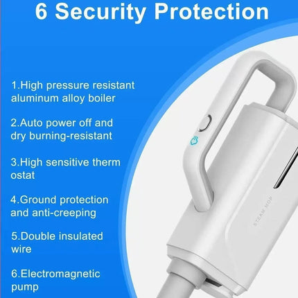 Portable Electric Steam Mop Floor Sanitising Cleaner for Tiles, Timber and Carpet