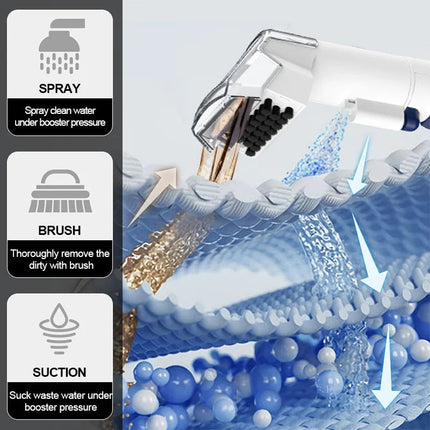 Portable 450W Carpet and Upholstery Spot Cleaner with Dual Tank System and Powerful Suction