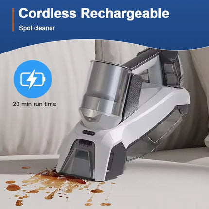 Cordless Handheld Wet & Dry Carpet and Upholstery Spot Cleaner with Roller Brush
