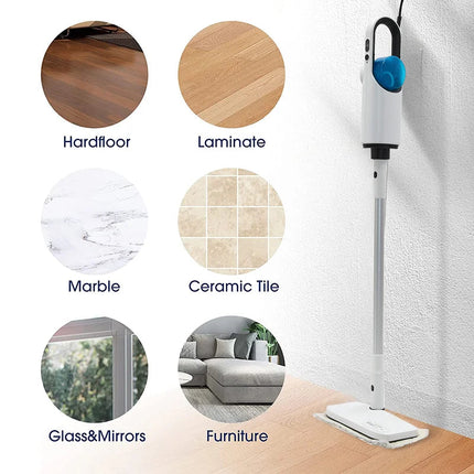 2-in-1 Steam Mop & Handheld Steamer – Powerful High-Temperature Cleaning for Floors, Furniture & Surfaces
