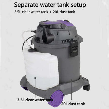 Portable Wet & Dry Carpet Cleaner 20L – Powerful 1400W Suction for Carpets, Upholstery & Home Cleaning