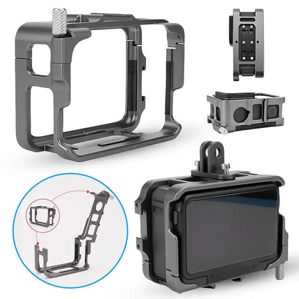 Protective Alloy Frame Housing with Adjustable Mount & Audio Adapter for 360 Ace / Ace Pro