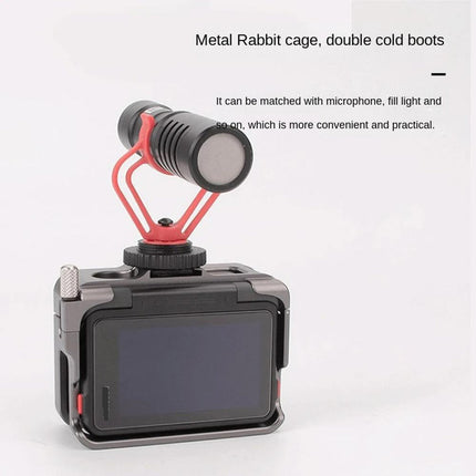 Protective Alloy Frame Housing with Adjustable Mount & Audio Adapter for 360 Ace / Ace Pro