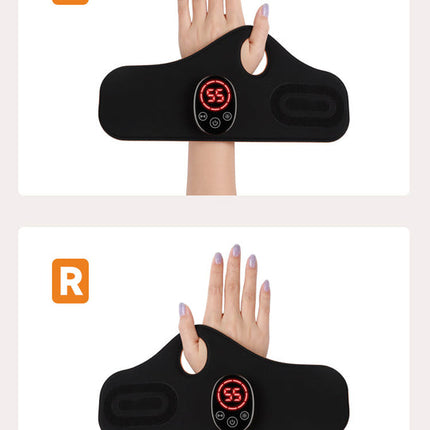 Cordless Heated Eye Massager with LED Light Therapy and 3 Vibration Modes – Black