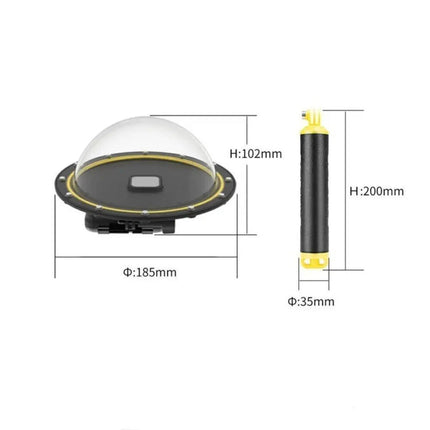 Underwater Floating Grip Dome Port for Action Cameras