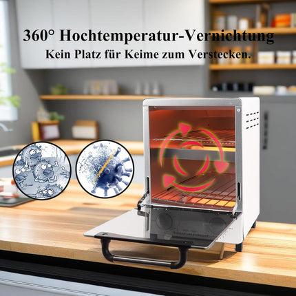 Professional Hot Air Tool Sanitizing Cabinet with Stainless Steel Interior – Compact White Unit