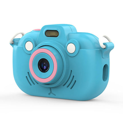 Mini Digital 2.7K Video Camera with 128GB Memory Card Slot – Blue