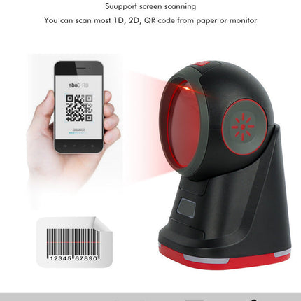 High-Speed Desktop QR & Barcode Reader for POS Counters with Hands-Free Scanning