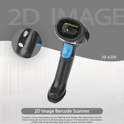 Handheld 2D USB QR & Barcode Reader for Fast Passport and Data Scanning