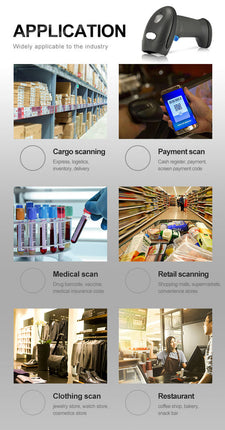 Handheld 2D USB QR & Barcode Reader for Fast Passport and Data Scanning