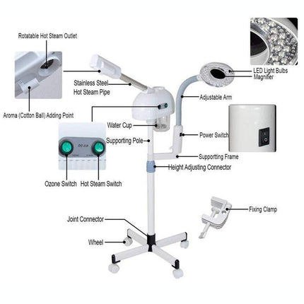 Handheld Cooling Facial Mister with Built-In LED Lamp – Rechargeable & Travel Ready
