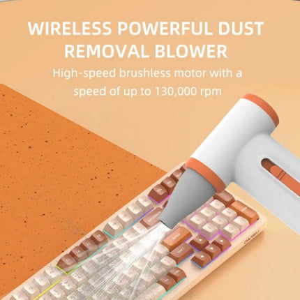Rechargeable Handheld Air Blower Cordless Mini Duster with High Power Airflow for Home Office Car Cleaning