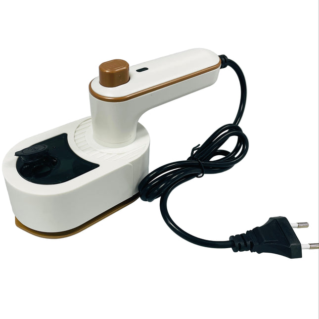 Compact Travel Folding Iron – Mini Adjustable Heat Portable Beige Design