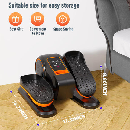 Compact Under-Desk Fitness Elliptical Quiet Low-Impact Leg and Foot Pedal Exerciser