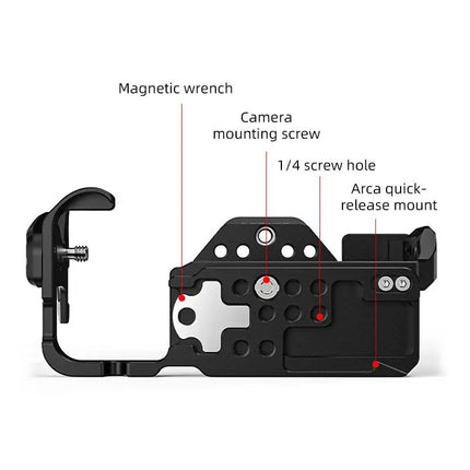 Portable FX2 Camera Cage – CNC Machined Aluminium, Compact 146×66×101mm