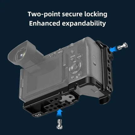 Portable FX2 Camera Cage – CNC Machined Aluminium, Compact 146×66×101mm