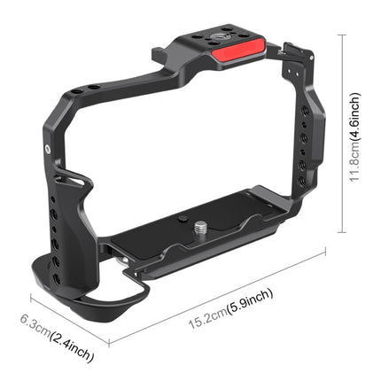 Lightweight Aluminum Camera Cage with Multiple Accessory Mounts for DSLR & Mirrorless Cameras