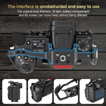 Lightweight Aluminum Camera Cage with Multiple Accessory Mounts for DSLR & Mirrorless Cameras