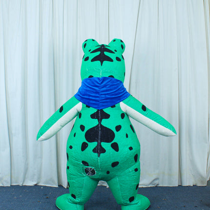Unisex Adult Inflatable Frog Costume with Fan System Lightweight Animal Mascot Suit for Entertainment and Shows