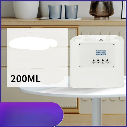 Compact Ultrasonic Essential Oil Diffuser 200ml – App Control via Bluetooth & WiFi, White