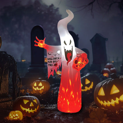 Outdoor 8FT Halloween Ghost Inflatable Decoration with LED Lighting and Easy Setup