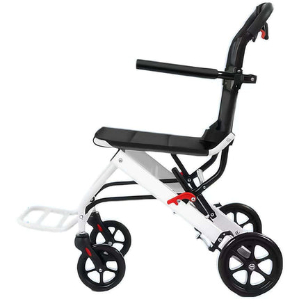 Portable Aluminum Frame Foldable Wheelchair for Indoor and Outdoor Use
