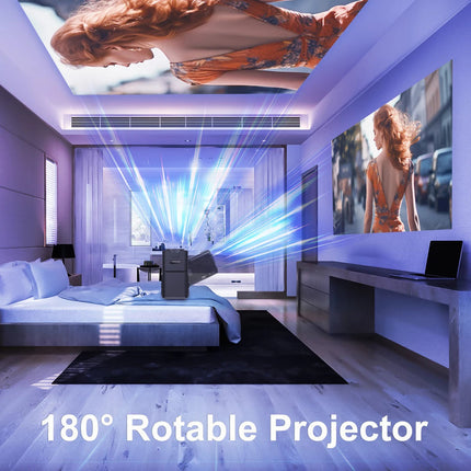 Compact Smart Projector 4K WiFi 6 Bluetooth 5.2 for Home & Office