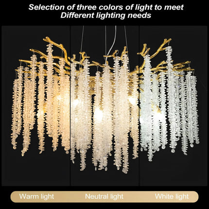 Luxury Crystal & Glass Ceiling Chandelier – Modern Decorative Lighting for Living Room, Dining Area & Lobby