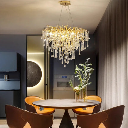Modern Round LED Pendant Ceiling Light Indoor Decorative Hanging Lamp for Living Room & Bedroom