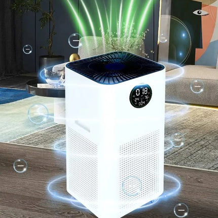 Smart WiFi Air Purifier with UV & Ion Technology, Sleep Mode, Quiet 55dB Operation, 580m³/h CADR